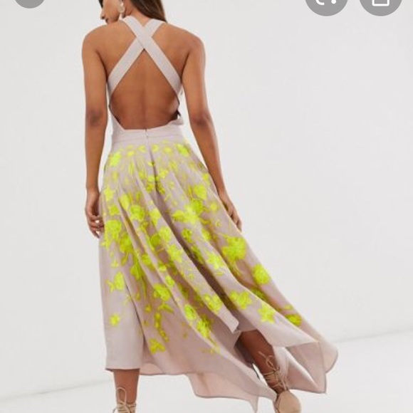 ASOS edition embroidered dress size 8 - Picture 2 of 3